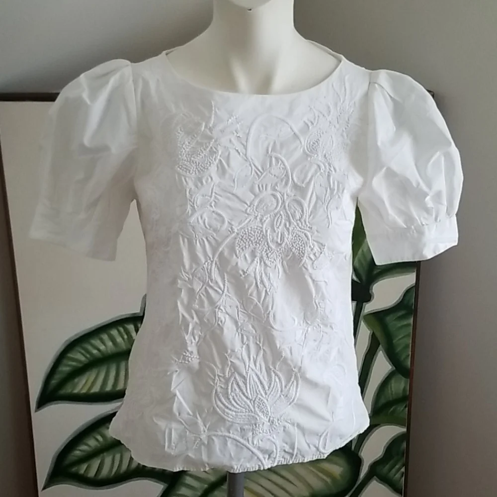 Anthropologie MAEVE Embroidered Blouse